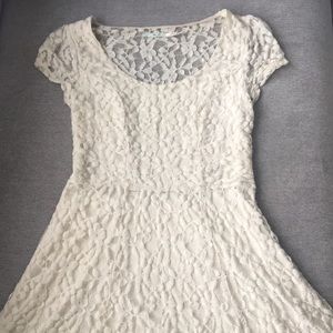 Urban Outfitters White Lace Sheerback Dress